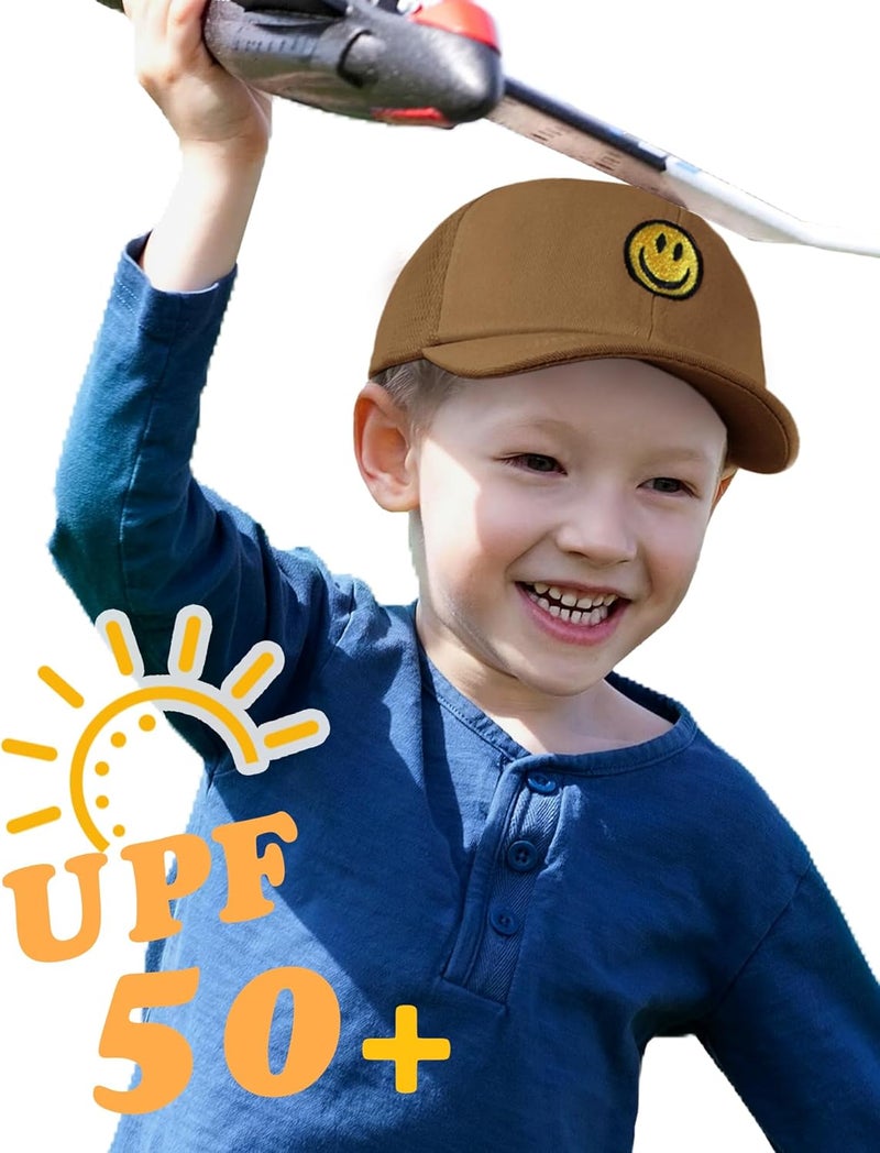 SONMONY Store Smile Face Toddler Baseball Cap Boy Baseball Hats Kids Washed Funny Hats Adjustable Cute Caps for 3-12 Years… - Image 2